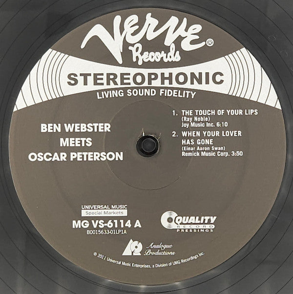 Ben Webster Meets Oscar Peterson : Ben Webster Meets Oscar Peterson (2x12", Album, Ltd, RE, RM, 200)