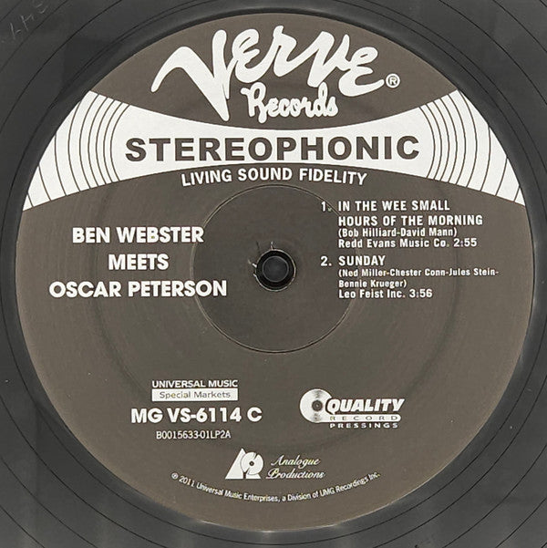 Ben Webster Meets Oscar Peterson : Ben Webster Meets Oscar Peterson (2x12", Album, Ltd, RE, RM, 200)