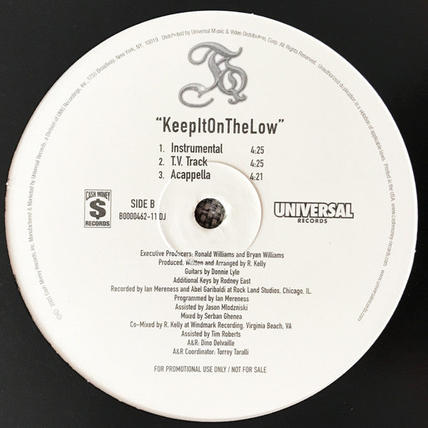 TQ : Keep It On The Low (12", Promo)