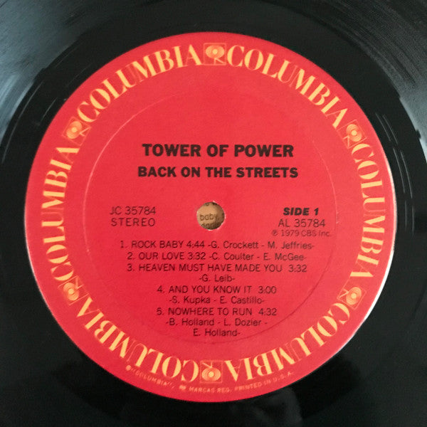 Tower Of Power : Back On The Streets (LP, Album, Ter)
