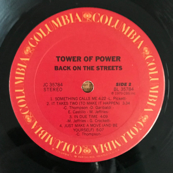 Tower Of Power : Back On The Streets (LP, Album, Ter)