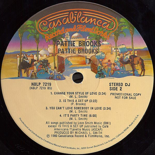 Pattie Brooks : Pattie Brooks (LP, Album, Promo, PRC)