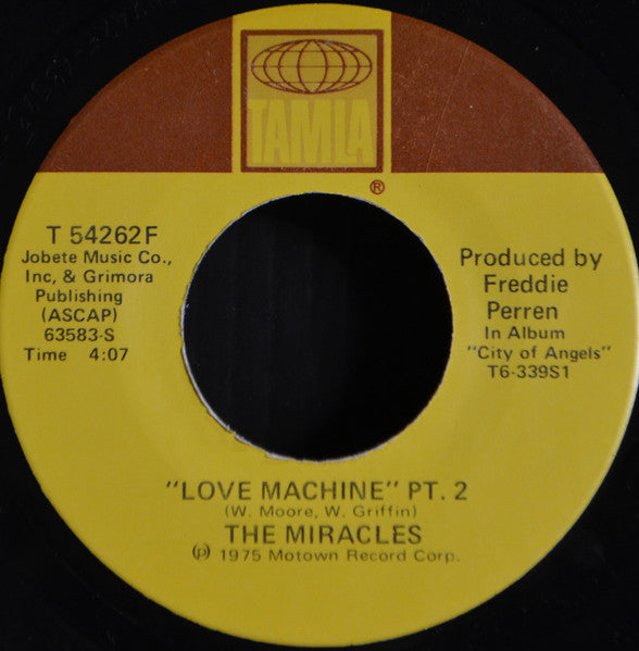 The Miracles : Love Machine (7", Bro)