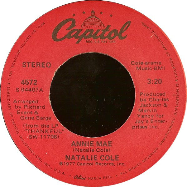 Natalie Cole : Annie Mae (7")