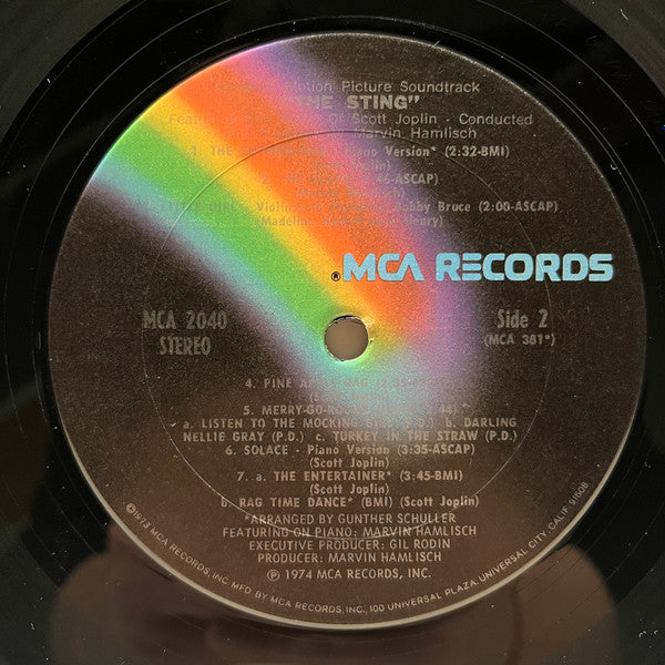 Marvin Hamlisch / Scott Joplin : The Sting (Original Motion Picture Soundtrack) (LP, Club, Ter)