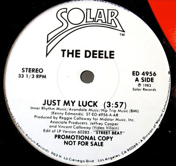 The Deele : Just My Luck (12", Promo)