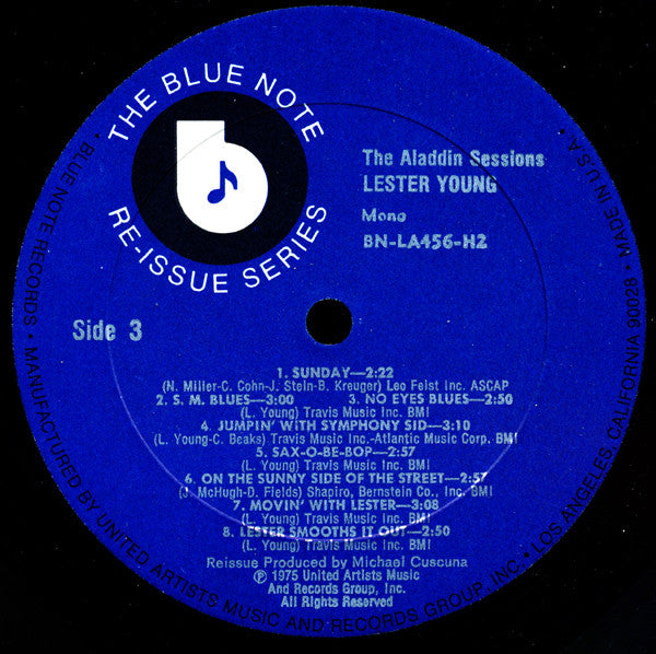 Lester Young : The Aladdin Sessions (2xLP, Comp, Mono)