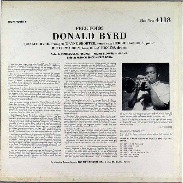 Donald Byrd : Free Form (LP, Album, Mono)