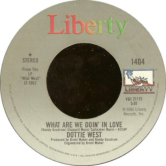 Dottie West : What Are We Doin' In Love (7", Single, Jac)