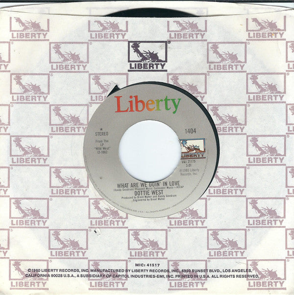 Dottie West : What Are We Doin' In Love (7", Single, Jac)
