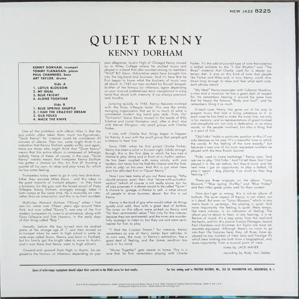 Kenny Dorham : Quiet Kenny (LP, Album, RE, RP, 200)
