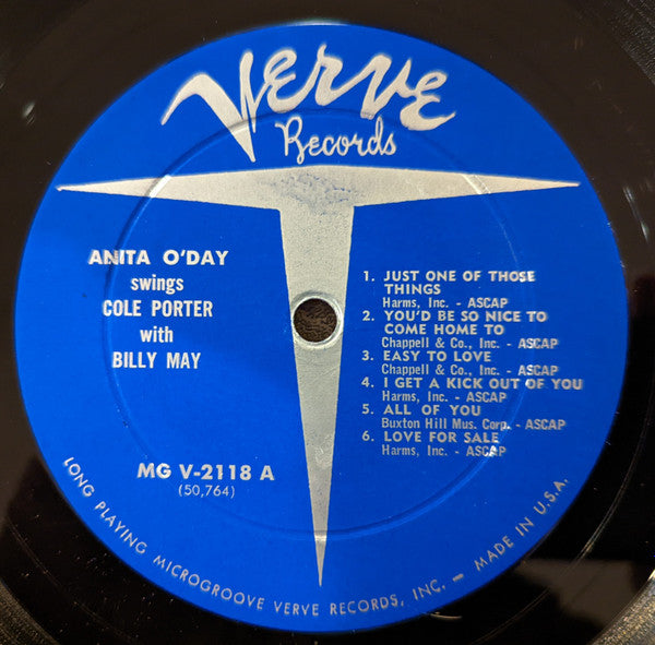 Anita O'Day With Billy May : Swings Cole Porter (LP, Album, Mono)