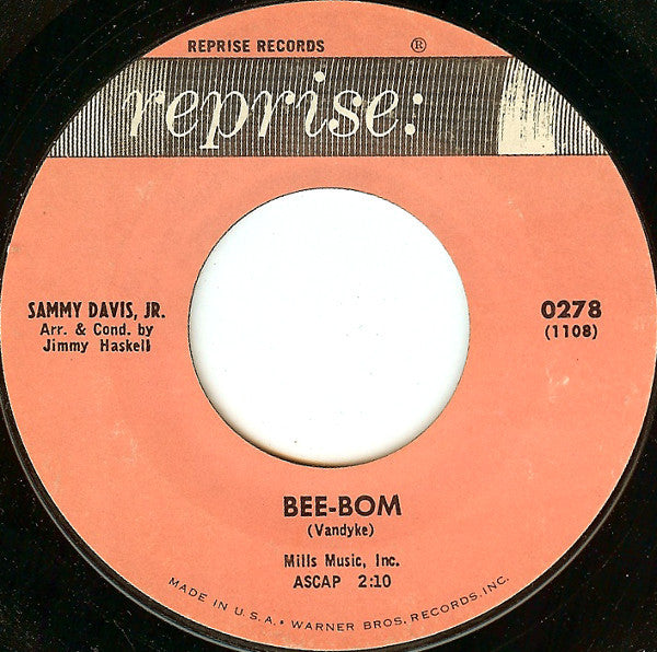 Sammy Davis, Jr.* : Choose / Bee-Bom (7", Styrene)