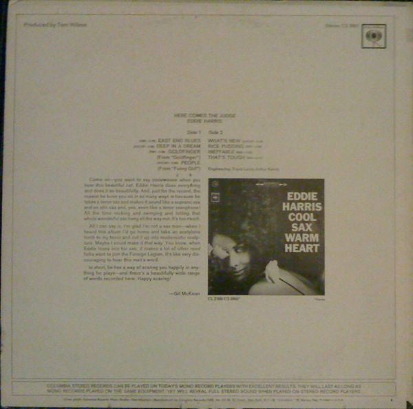 Eddie Harris : Here Comes The Judge (LP, Album)