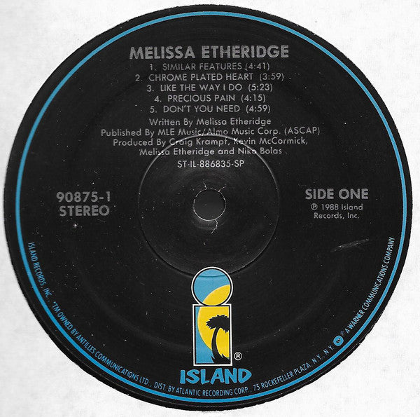 Melissa Etheridge : Melissa Etheridge (LP, Album, SP )