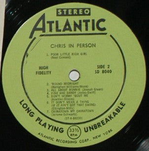 Chris Connor : Chris In Person (LP, Album)