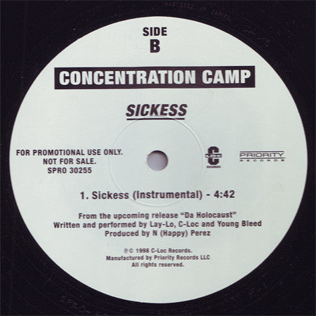 Concentration Camp (3) : Sickess (12", Promo)
