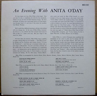 Anita O'Day : An Evening With Anita O'Day (LP, Album)