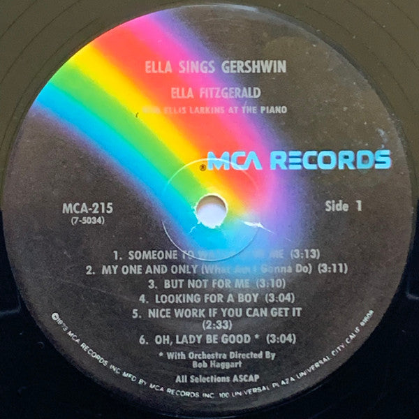 Ella Fitzgerald, Ellis Larkins At The Piano* : Ella Sings Gershwin (With An Assist By Duke Ellington And Jimmy McHugh) (LP, Album, RE, Pin)