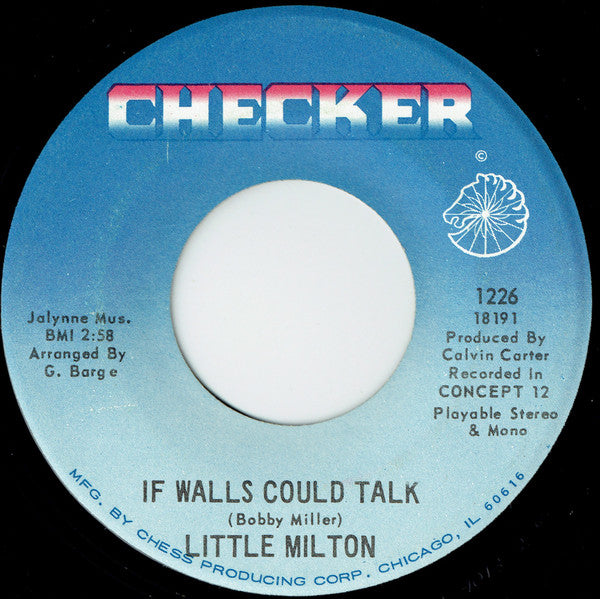 Little Milton : If Walls Could Talk / Loving You (7", Single)