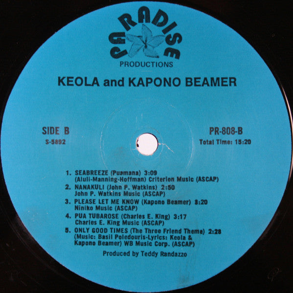 Keola & Kapono Beamer : Honolulu City Lights (LP, Album, Blu)