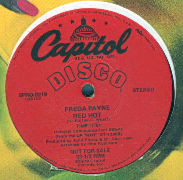 Freda Payne : Red Hot (12", Promo)
