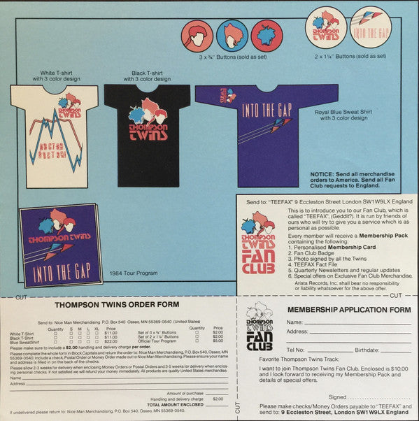 Thompson Twins : Into The Gap (LP, Album, Ind)