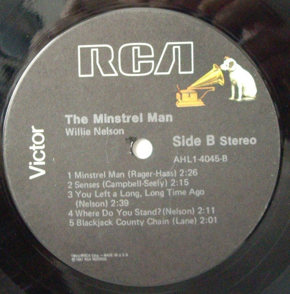 Willie Nelson : The Minstrel Man (LP, Album, Comp, Ind)