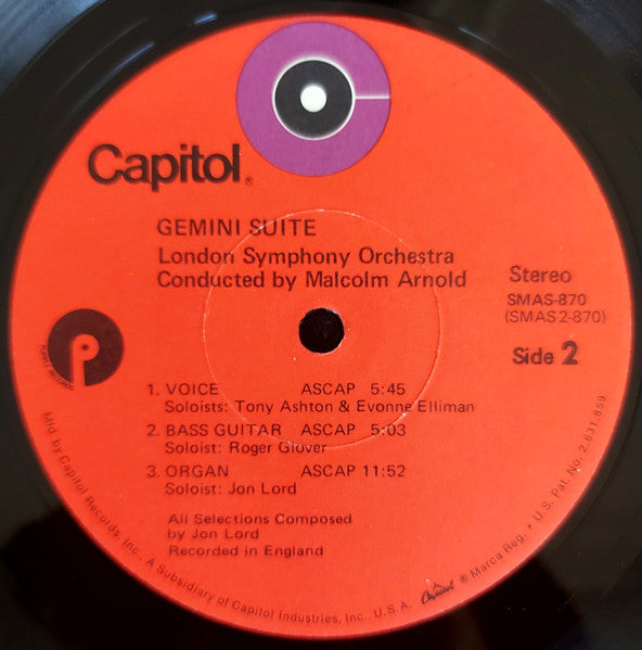 Jon Lord / London Symphony Orchestra : Gemini Suite (LP, Album)