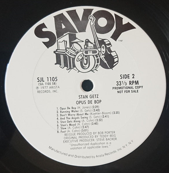 Stan Getz : Opus De Bop (LP, Comp, Promo)