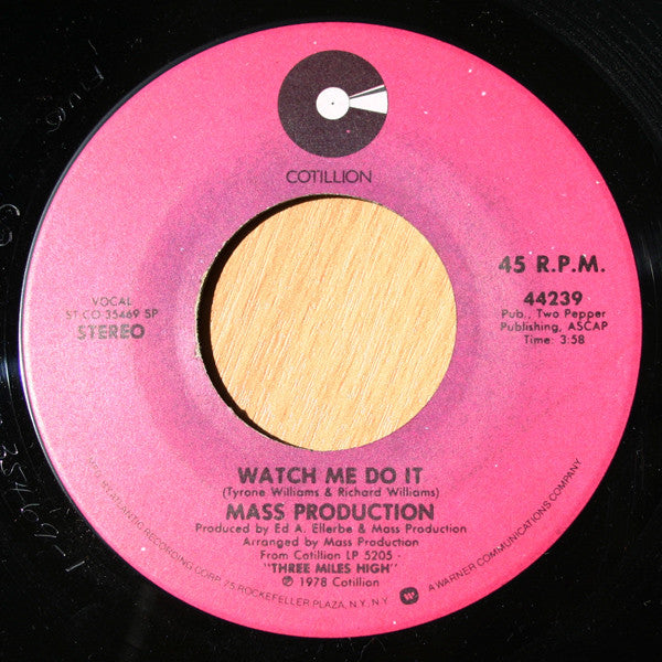 Mass Production : Sky High / Watch Me Do It (7", Single, SP)