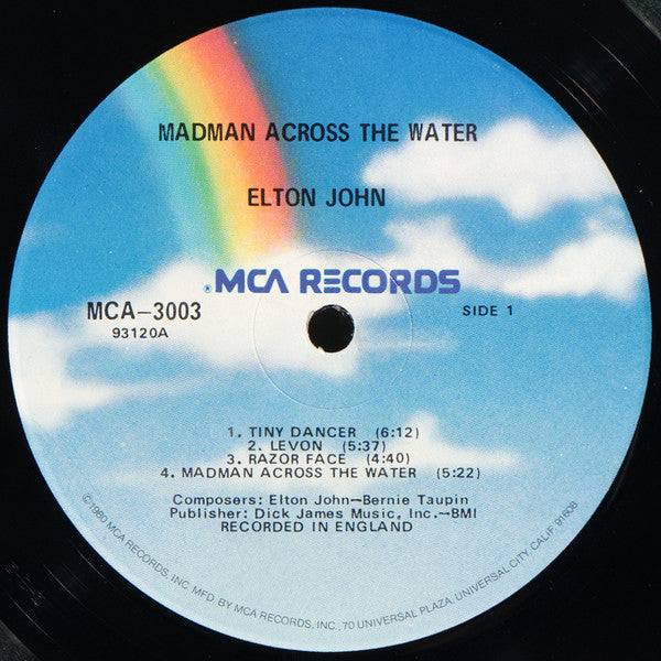 Elton John : Madman Across The Water (LP, Album, RE, Gat)