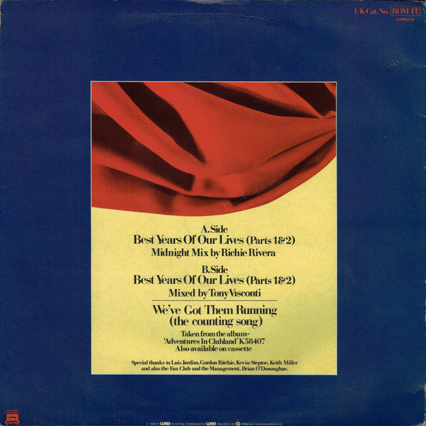 Modern Romance : Best Years Of Our Lives (Parts 1 & 2) (12", Single)