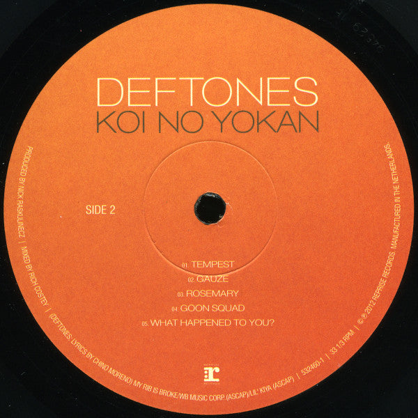 Deftones : Koi No Yokan (LP, Album, RP, Gat)