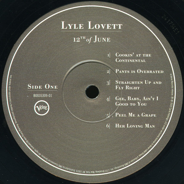 Lyle Lovett : 12th Of June (LP, Album)