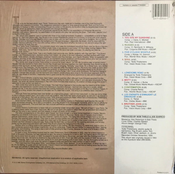 Toots Thielemans : The Soul Of Toots Thielemans (LP, Album, RE)
