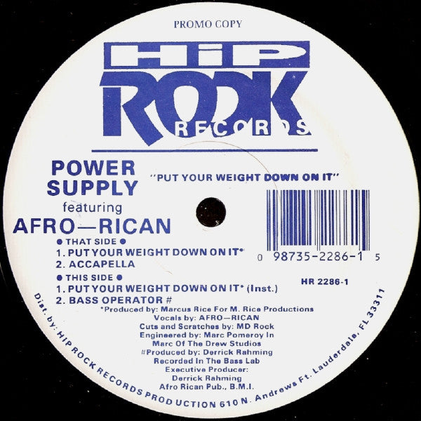 Power Supply (3) Featuring Afro-Rican : Put Your Weight Down On It (12")