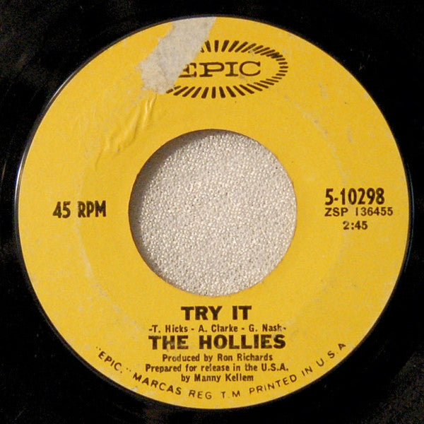 The Hollies : Jennifer Eccles / Try It (7", Single, Ter)