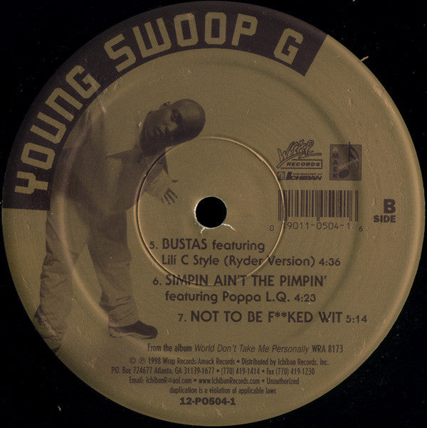 Young Swoop G* : World Don't Take Me Personally (12", Single)