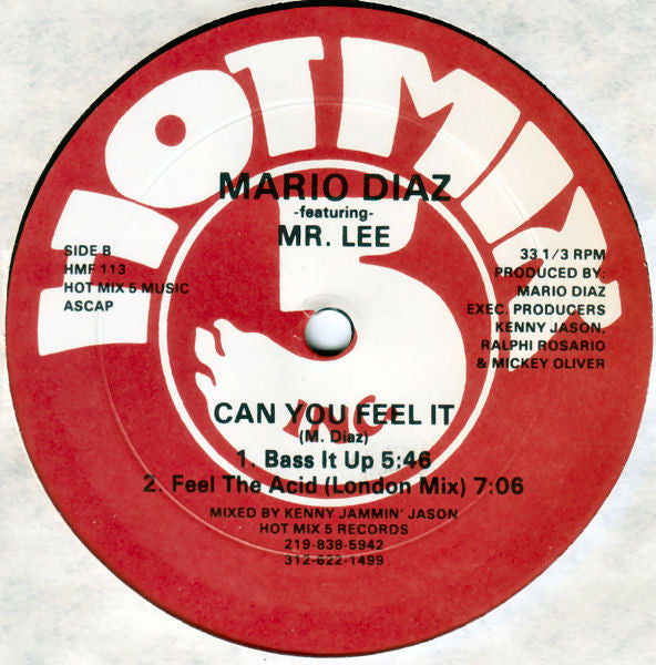 Mario Diaz Featuring Mr. Lee : Can You Feel It (12")