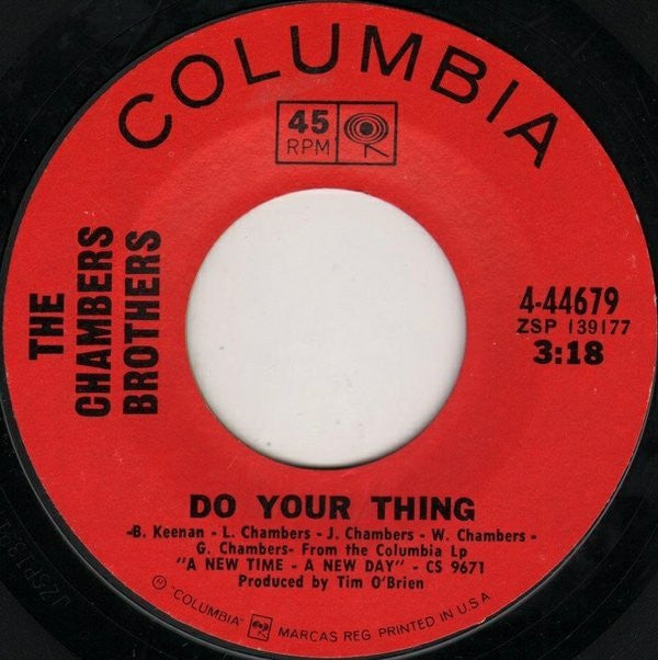 The Chambers Brothers : I Can't Turn You Loose (7", Single, Mono, Styrene, Ter)