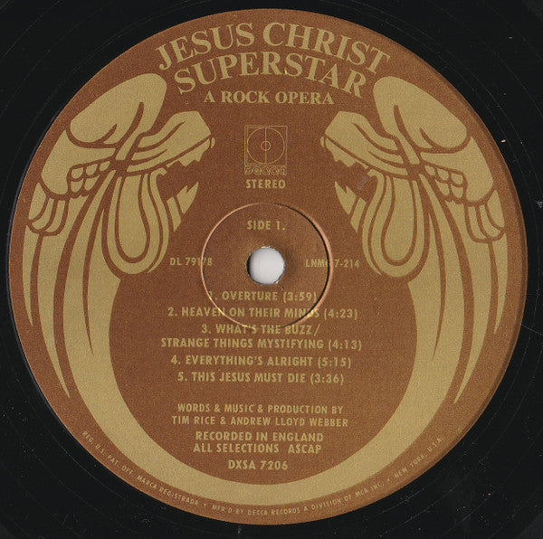 Andrew Lloyd Webber And Tim Rice : Jesus Christ Superstar - A Rock Opera (2xLP, Album, Gat)