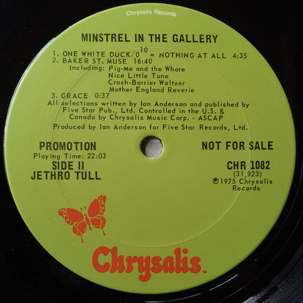 Jethro Tull : Minstrel In The Gallery (LP, Album, Promo, San)