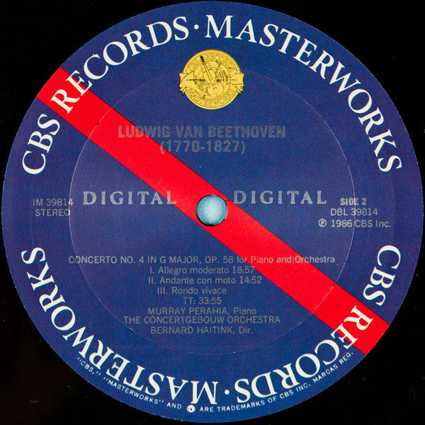 Beethoven* - Murray Perahia, Concertgebouw Orchestra*, Bernard Haitink : Piano Concertos Nos. 3 & 4 (LP, Album)