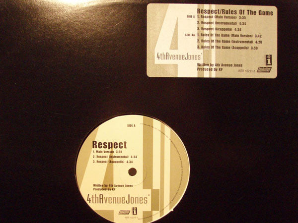 4th Avenue Jones : Respect / Rules Of The Game (12", Promo)