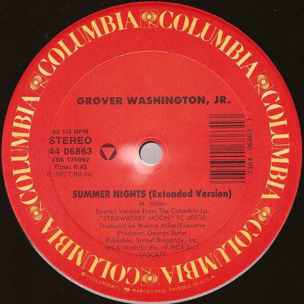 Grover Washington, Jr. : Summer Nights (12", Single)