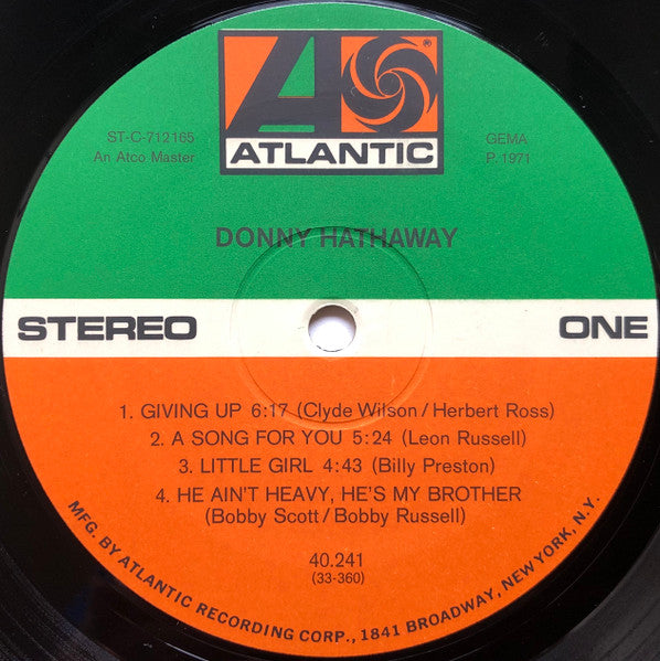 Donny Hathaway : Donny Hathaway (LP, Album)