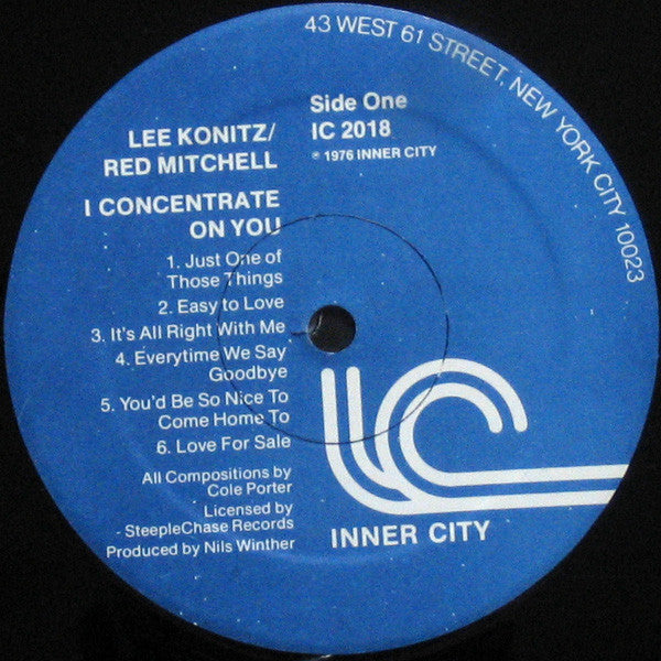 Lee Konitz & Red Mitchell : I Concentrate On You (A Tribute To Cole Porter) (LP, Album)