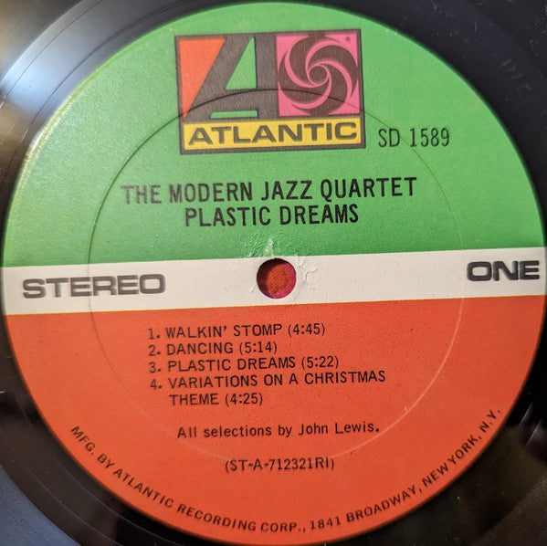 The Modern Jazz Quartet : Plastic Dreams (LP, Album, RI )