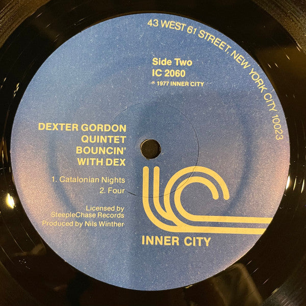 Dexter Gordon Quartet : Bouncin' With Dex (LP, Album, Blu)